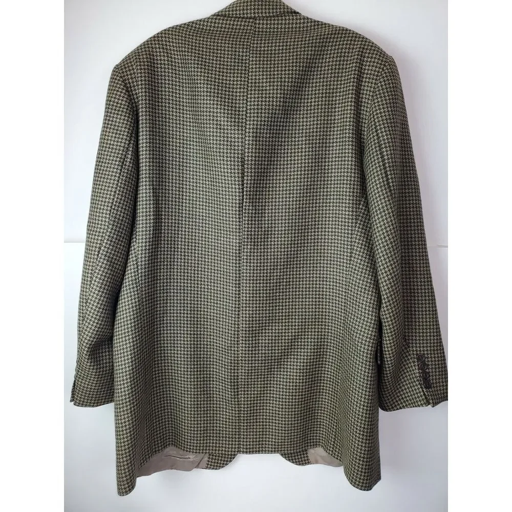 Chaps Ralph Lauren Houndstooth Sport Coat Blazer Jacket Mens‎ 43T Wool